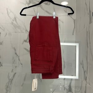Frame red high rise coated jeans sz 28